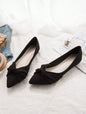 2026 Spring/Summer New Arrival: French Elegance and Ladylike Style, Women's Pointed-Toe Flat Shoes, Perfect for Pairing with Dresses, Comfortable Soft-Soled Black Casual Shoes
